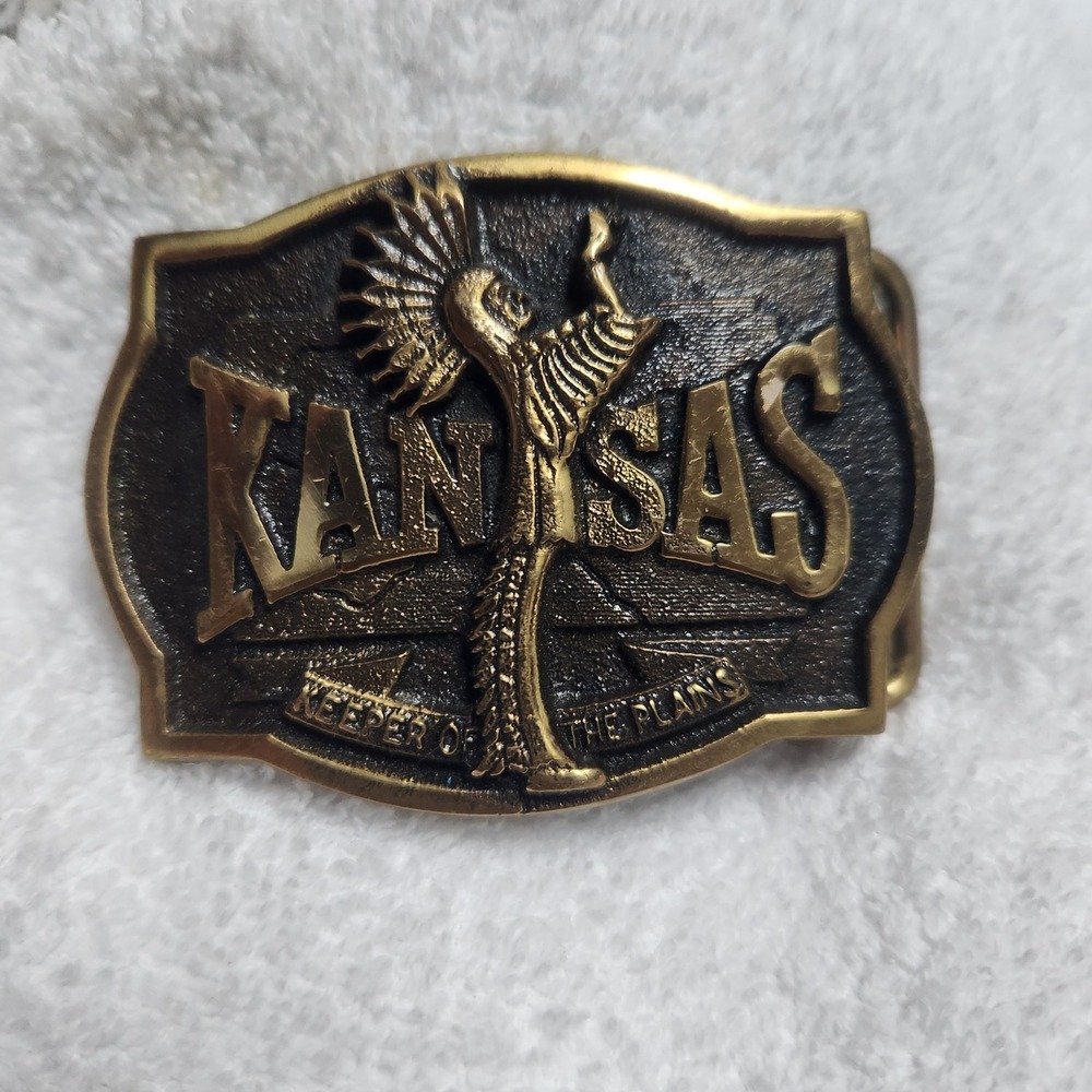 Kansas Keeper of the Plains Belt Buckle Bergamot Brass Works
BB-0067 Vintage